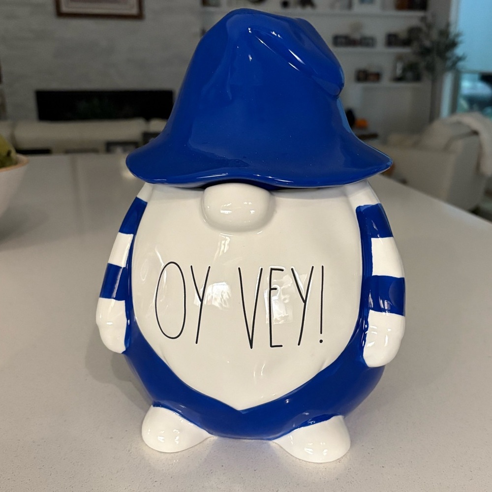 RAE DUNN Ceramic Gnome Hanukkah OY VEY!